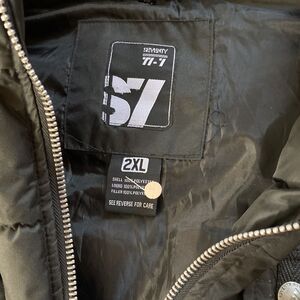 Mens Seventy Seven 77-7 S7 Black Puffer Puffy Vest Jacket Sleeveless Size 2XL